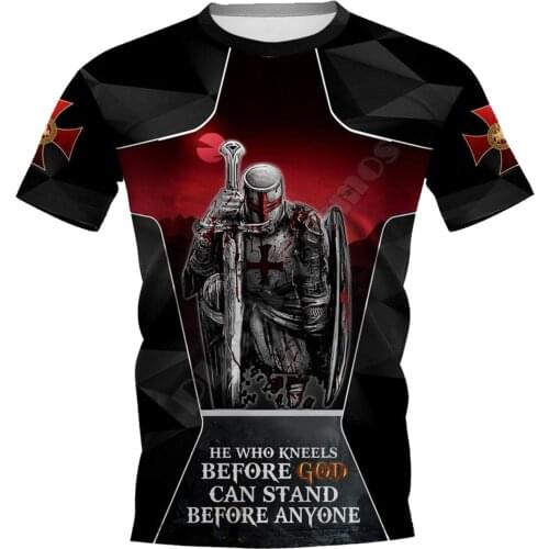 Knight Templar Warrior 3D Printed t shirts women for men Summer Casual Tees Short Sleeve T-shirts Short Sleeve Drop Shipping 01
