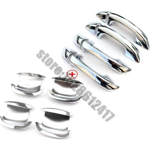 For Skoda Superb 2009-2015 ABS Chrome Door Handle Bowl Door handle Protective covering Cover Trim Car styling