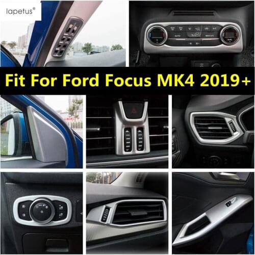 Pillar A Speaker Dashboard AC Air Shift Gear Panel Cover Kit Trim For Ford Focus MK4 2019 - 2021 ABS Matte Accessories Interior