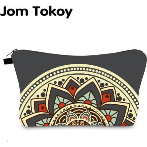 Jom Tokoy Cosmetic Bag Printing Mandalas Personalised Makeup Bags Organizer Bag Women Beauty Bag hzb1002