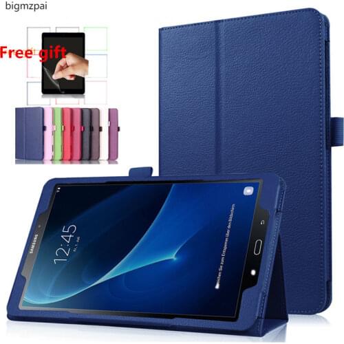 For Samsung Galaxy Tab A7 10.4 T500 T505 T507 Tablet Case Tab A 10.5 T590 T595 Cover Leather Folding Stand Flip Smart Cover+film