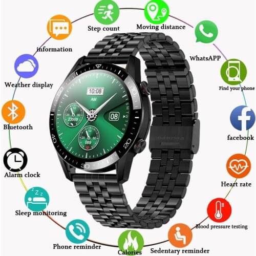 LIGE Smart Watch Men Bluetooth Call Play Music Fitness Bracelet Smartwatch IP68 Full Touch Sport Digital Watch For Android IOS