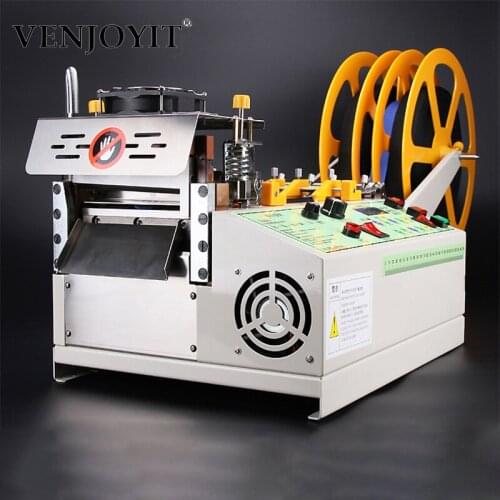140T Computer hot and cold Cloth belt cutting machine, magic adhesive tape zipper webbing machine elastic belt automatic cutting