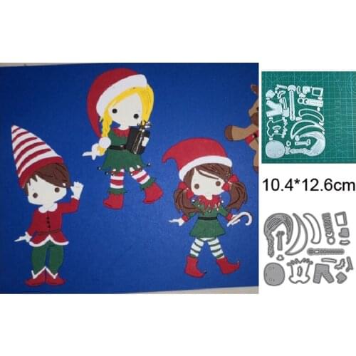 Craft metal cutting dies cut die mold Christmas elf Girl Scrapbook paper craft knife mould blade punch stencils dies