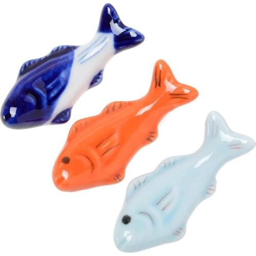 Ceramic Fish-Shape Spoon Rest Holders Fork Spatula Rack Shelf Chopsticks Holder Stand Rest Pillow Kitchen Utensil Multifunction