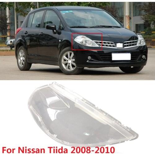 CAPQX 1PC For Nissan Tiida 2008 2009 2010 Front Headlight Lamp cover Headlamp Lampshade Waterproof Bright head light Shade Shell
