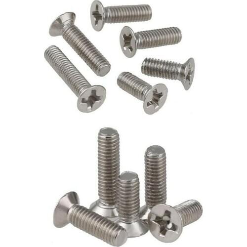 200pcs M2 - M4 Nickel-plated cross countersunk head screws electronic glasses screws