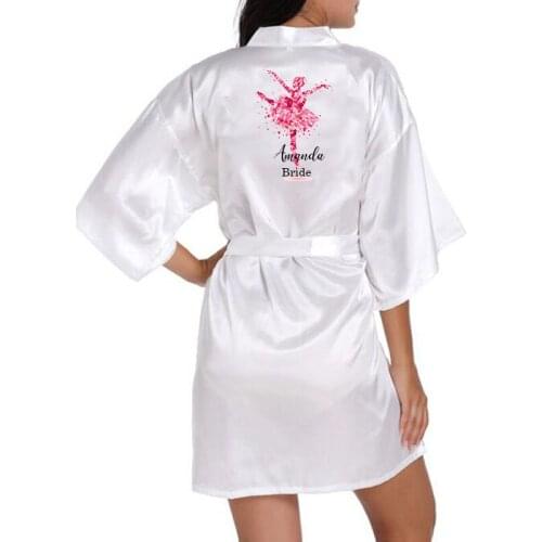 New design bride to be team bride Robe Satin Kimono Personalized wedding bridesmaid best gift bridal robes
