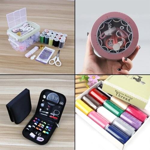 New Sewing Box Kit Storage Container Portable Travel Quilting Stitching Embroidery Sewing Needle Thread Crafts Tools Mom Gifts