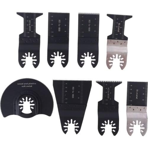 9pcs/set Oscillating Multitool Saw Blade with Bi-metal Cutting Blades for Power Tools Quick Release Carpentry Accessories