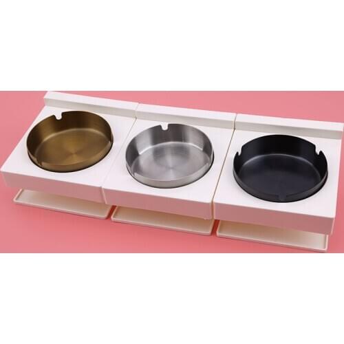 Bathroom Ashtray Wall-Mounted Stainless Steel Ashtray Bathroom Cigarette Garbage Bag Rack Storage Rack Ashtray