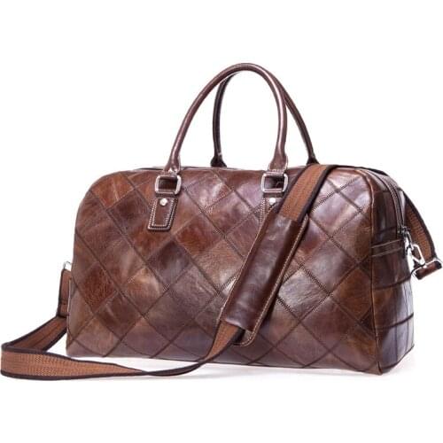 Casual Weekend Bag Big Carry On Luggage Bags Men Women Leather Travel Bag for Men Hand Luggage Travel Duffle Bag