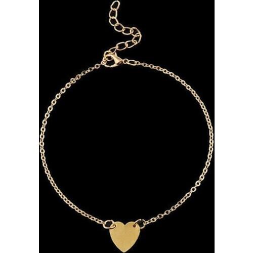 Simple Sexy Foot/Leg/cheville Chain Anklets Bracelets Heart Shape Fashion Brand Vintage Jewelry For Women