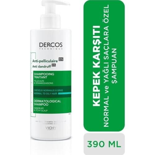 Vichy Dercos Anti Dandruff Shampoo 390 ml - for Normal and Oily Hair