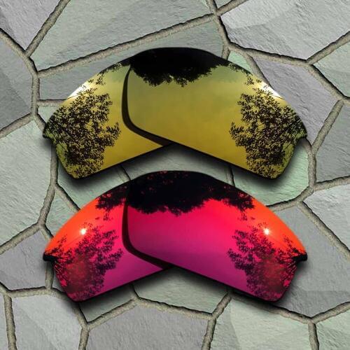 Yellow Golden&Violet Red Sunglasses Polarized Replacement Lenses for Oakley Bottlecap