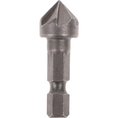 6 Flute Countersink Drill Bit 90 Degree Point Angle Chamfer Cutting Woodworking Tool
