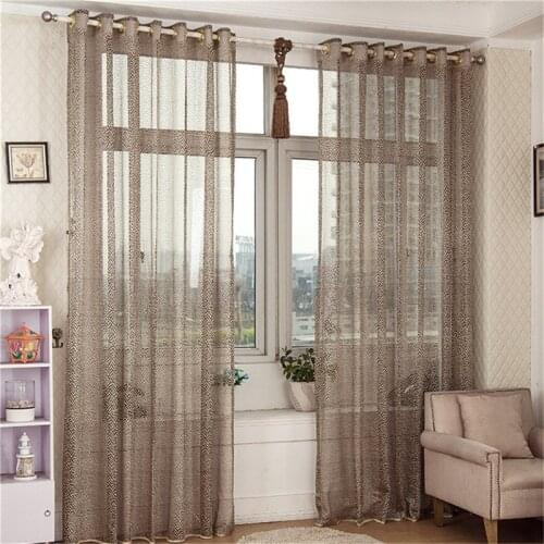 GYV1003 Modern Cheetah Pattern 1PC Sheer Voile Tulle Curtains "Customise" Living Room Kitchen Bedroom Home Decorative Window