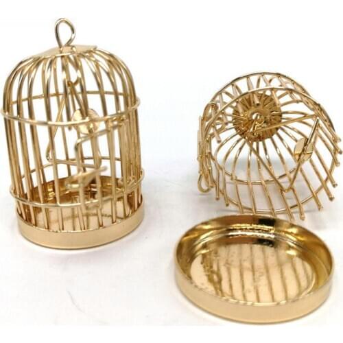 1/12 Doll House Miniature Metal Bird Cage Furniture Room Scene Accessory Decor