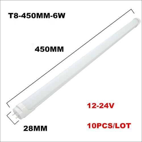 10PCS/LOT DC12-24V T8 LED 0.45M Tube Light 1.5FT T8 300mm 4W LED Tubes LED Tube Lamp Light 2835SMD T8 Fixture LED Tubes