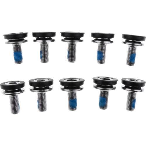 10Pcs Bike Mounting Bolts M8 x 18mm Bottom Bracket Crank Arm Axis Bolts Screws with Caps - Fits Many Cranksets