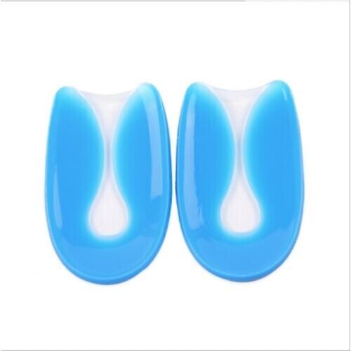100% Silicone Insert Taller Foot Pad U Shaped Half Size Insole woman girl Feet Care Plantar Fasciitis Pain Relief dhl 50pair
