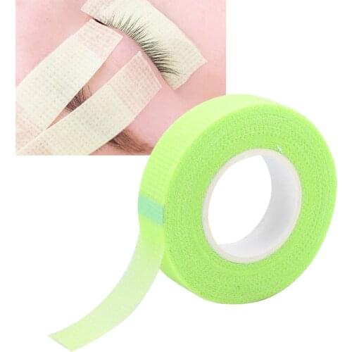 2pcs Breathable Anti-Allergy Eyelashes Extension Tape with Holes Makeup Tool(Transparent Green )