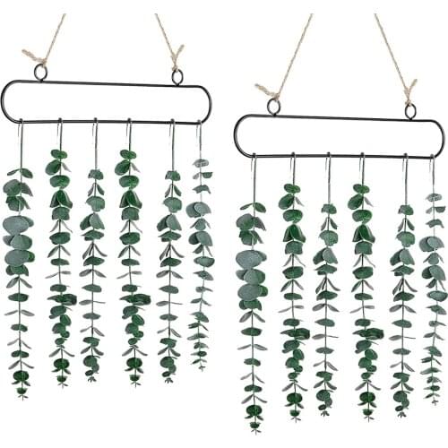 2Pcs Eucalyptus Wall Hanging Decor Vine Home Backdrop Bedroom Living Room