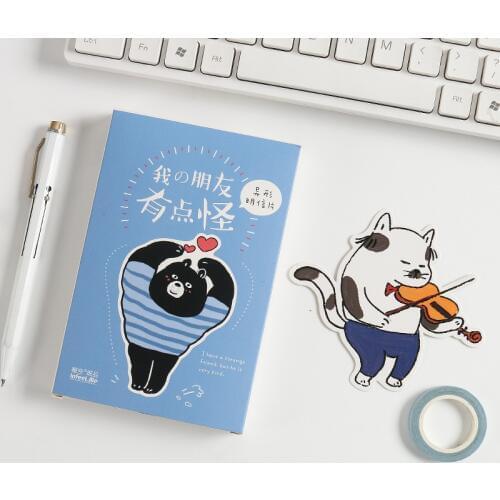 30 Pcs/Set Kawaii Funny Cat Bear Animal Postcard/Greeting Card/Message Card/Birthday Letter Envelope Gift Card