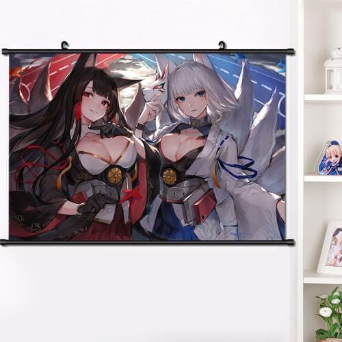 Anime Game Azur Lane Akagi Kaga Unicorn Takao Ayanami laffey Manga Wall Scroll Mural Poster Wall Hang Poster Home Decor 40*60cm
