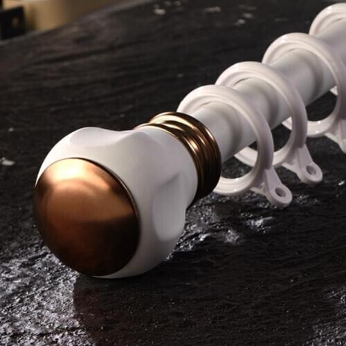 Mute Morden Thickened Strong Bearing Aluminum Alloy Decorative Head Curtain Rod Roman Rod Curtain Track