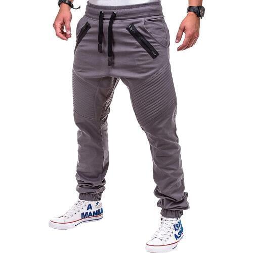 Men Casual Joggers Pants Solid Thin Cargo Sweatpants Male Multi-pocket Trousers New Mens Sportswear Hip Hop Harem Pencil Pants