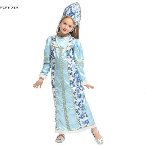 Girls Halloween Russian princes Costume Kid Children Princess Cosplay Carnival Purim Stage Show Masquerade Role play party dress