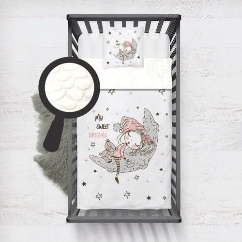 Kids Minky Blanket Super Soft and Warm Baby Blankets Children for Couch and Bed My Sweet Dreams Girl Model 111