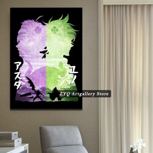 Black Clover Canvas Decoration Prints Poster Pictures Home Decor Living Room Bedroom Art Painting Anime