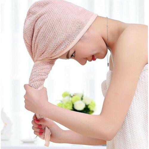 Bathing Tools Microfiber Bath Towel Hair Dry Quick Drying Lady Bath towel soft shower cap hat for lady man Turban Head Wrap