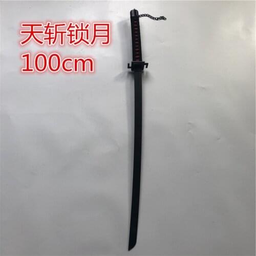 Anime Cosplay Bleach Kurosaki ichigo sword Prop Lock Bleaching Moon Sword Role cosplay Bleach Wood Sword Weapon 100cm
