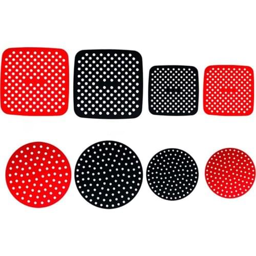 Kapmore Heat-Resistant Air Fryer Mat Silicone Nonstick Air Fryer Liner Air Fryer Basket Pad For Cooking Air Fryer Accessories