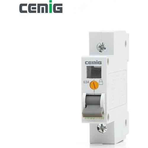 Cemig Miniature Isolator Switch Circuit Breaker MCB SMGG1-100/1P AC230/400V 50/60Hz 32A 63A 80A 100A