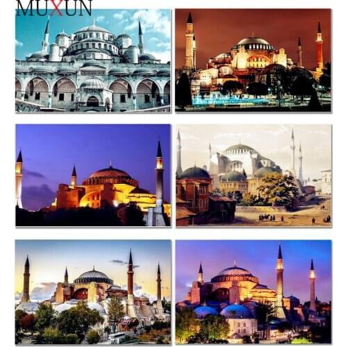 Diy Special Shaped Castle Diamond Painting Landscape Diamond Embroidery Paintings Building Diamond Mosaic Landscapes Decor Er019