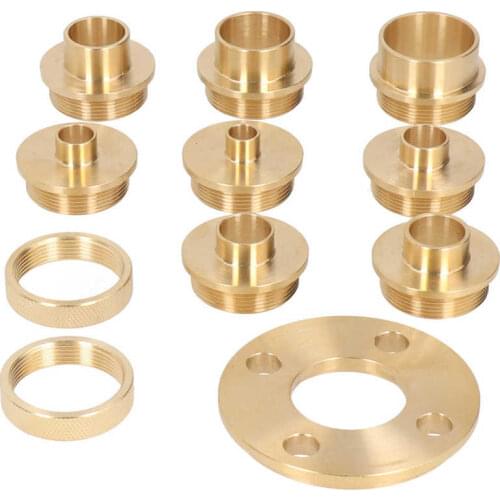 11Pcs/Set Brass Template Router Guides Kit with Lock Nut Adapter Router Accessory Power Tool Accessories