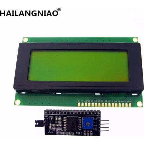 New! 1PCS LCD2004+I2C 2004 20x4 2004A Green/Blue screen HD44780 Character LCD /w IIC/I2C Serial Interface Adapter Module HOT