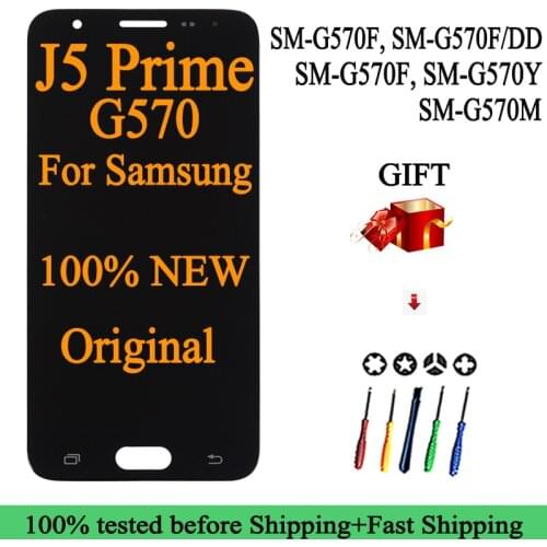 100% New SM-G570F SM-G570F/DD SM-G570F SM-G570Y SM-G570M Original LCD For Samsung J5 Prime Display Touch Screen Assembly