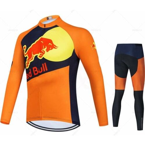 2022 New Red Team Spring Cycling Jersey Set Long Sleeve MTB Bike Wear Clothes Bicycle Bike Clothing Ropa Mallot Ciclismo Hombre