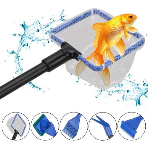Aquarium Cleaner Aquarium Cleaning Tools Adjustable 5 in 1 Aquarium Tank Clean Set