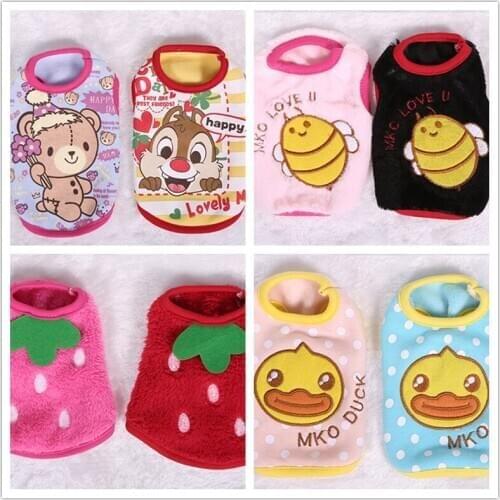 Wholesale Puppy Clothes Small Dog Shirt Cartoon Pattern Rabbit Spring And Autumn Vest XXXS,XXS,Pink Blue 9 Colors 20PCS/Lot