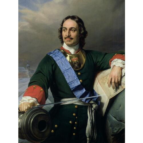 Wholesale oil painting # Good quality TOP art # Russian emperor Peter the great OIL painting ON CANVAS- 32 inches large
