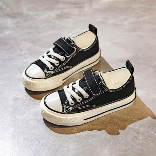 Girls Canvas Shoes 2021 Summer New Children Board Shoes Baby Soft-soled Cloth Shoes Kindergarten White Shoes Boys Casual Shoes