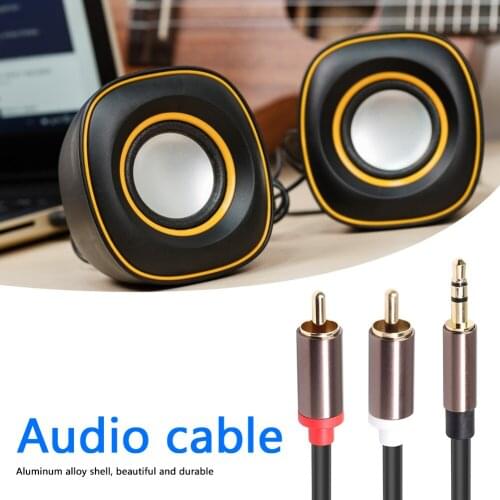 1/8 inch Male to 2RCA Male Splitter Adapter Plug 3.5mm 3.5 Jack to Dual RCA AUX Audio Cable for DIY Audio Video Cable