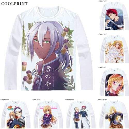Food Wars Shokugeki no Souma T-Shirts Multi-style Long Sleeve Shirts Soma Yukihira Erina Nakiri Ikumi Mito Cosplay Shirt