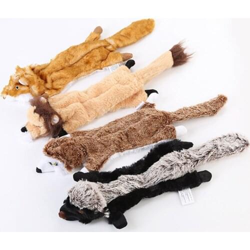 Dog plush toy puppy cleaning teeth simulation animal toy Stuffed Squeaky Animals Rabbit Honking Training Squirrel Pet Supplies